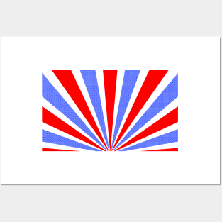 Red White and Blue Stripes Posters and Art